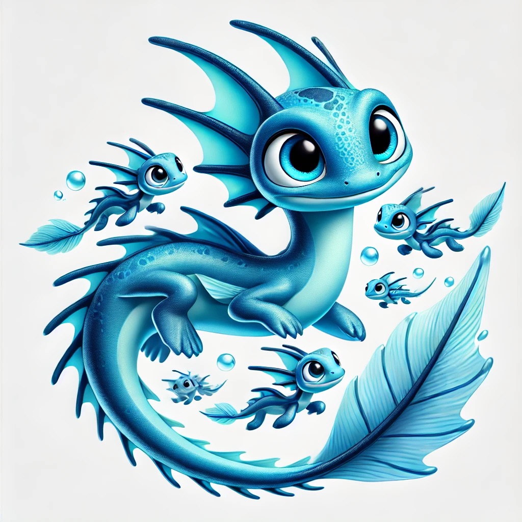 Splash The Blue Sea Dragon Family